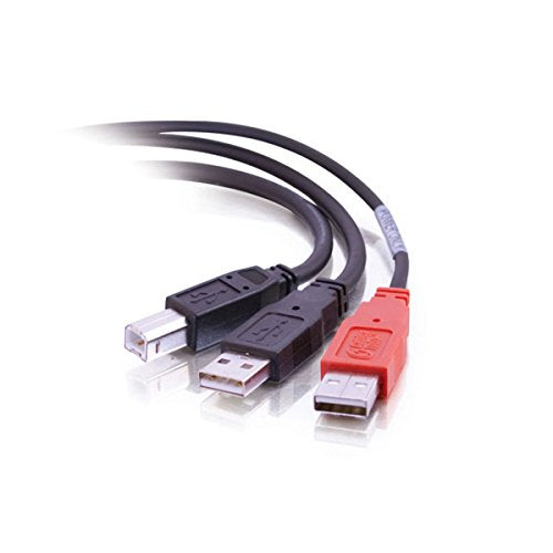 C2G Usb Cable, Usb 2.0 Cable, Usb B Male To Two A Male Cables, Usb Y Cable, 6 Feet (1.82 Meters), Black, Cables To Go 28108