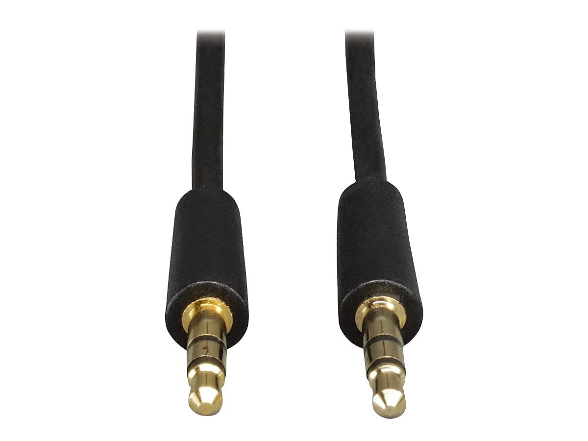 TRIPP LITE P312-015 3.5mm Mini Stereo Audio Cable Dubbing Cord M/M 15-Feet, Black