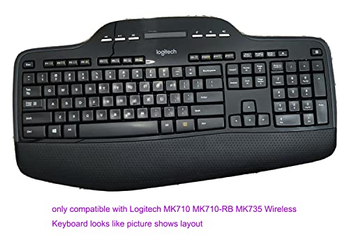 Ultra Thin Desktop Pc Silicone Clear Keyboard Cover Skin Protector Compatible With Logitech Mk710 K710 Mk710 Rb Mk735 Wireless K