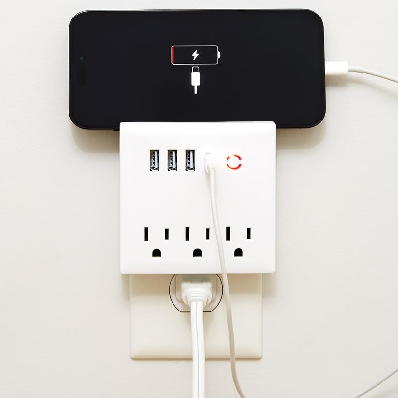 Usb And Outlet Adapter With Phone Holder - Ultimate Charging Hub