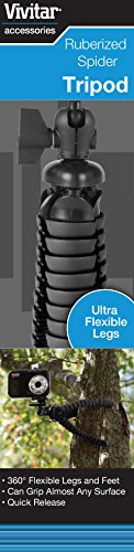 Vivitar VIV SP 7 BLK Small Rubberized Spider Tripod (Black)