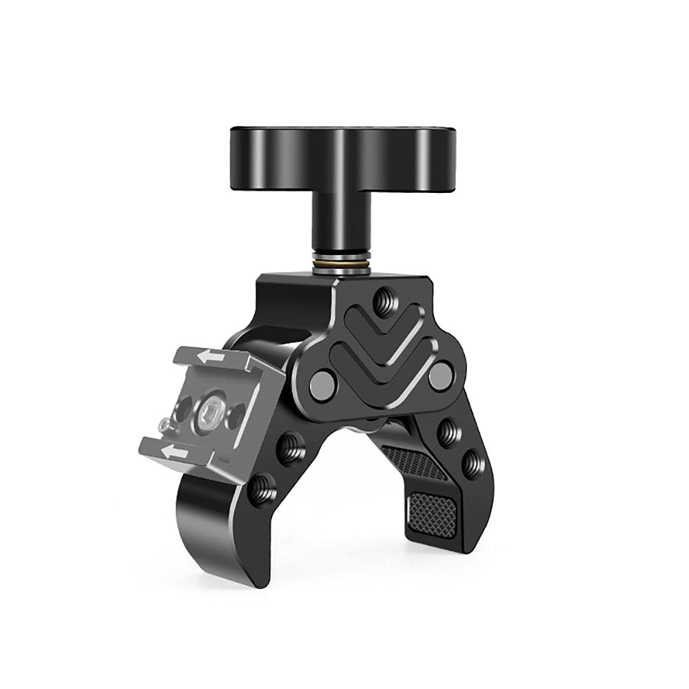 Happypopo Super Clamp Camera Clamp Mount With 1/4'' Thread Bottom Clamp For Gopro Camera ,Ronin,Lcd Field Monitor, Led Lights, F