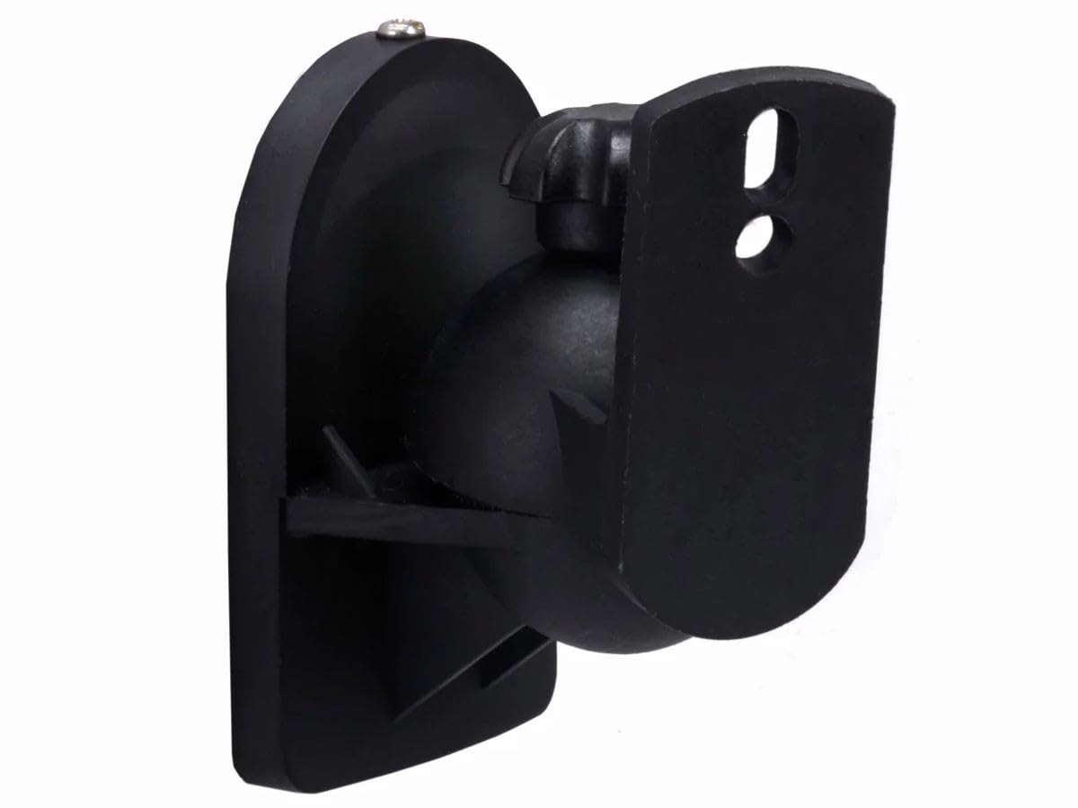 Monoprice Low Profile 7.5 Lb. Capacity Speaker Wall Mount Brackets (Pair) Black