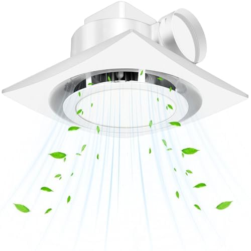 Heromind Bathroom Exhaust Fan With Light, 110 Cfm, 1.0 Sones, 12.16    Ceiling Vent Fan With 20W Led Light, 3 Adjustable Color T