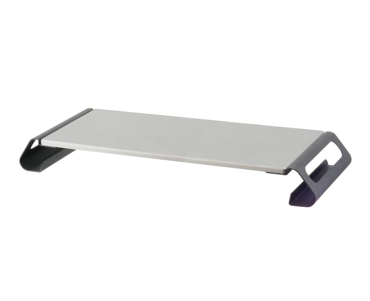 Kantek Mdf + Steel Monitor/Printer Stand With Angled Legs, 19.1-Inch Wide X 9.8-Inch Deep X 3.2-Inch High, Gray Mdf And Black St