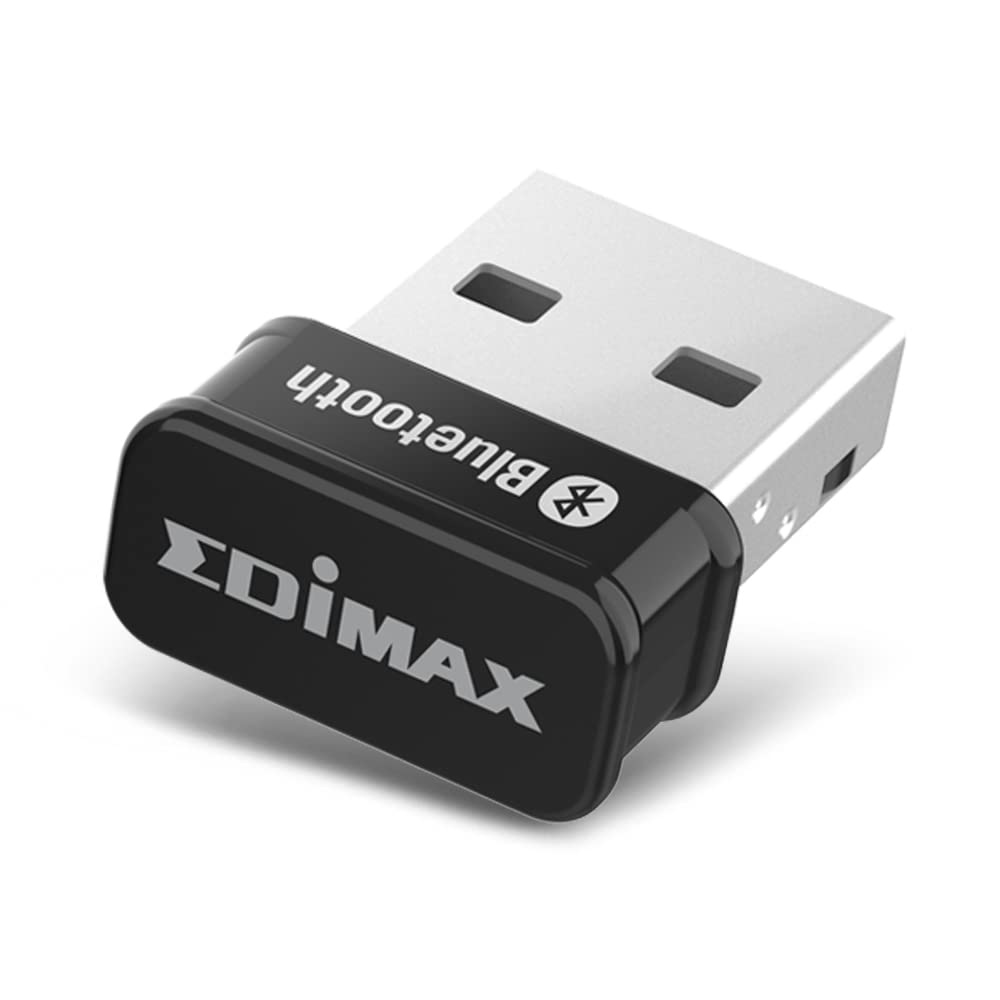 Edimax Bluetooth Adapter For Pc, Bt 5.0 Edr Nano Usb Dongle, Fast Transfer, Bluetooth Headphones Headset Speakers Keyboard Mouse