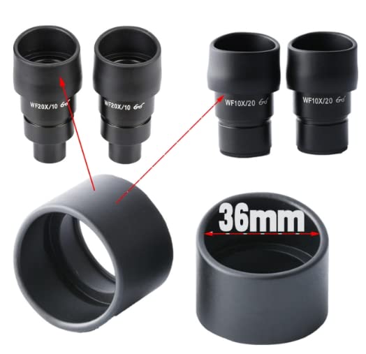 Oumefar 2 Pcs Eyepiece Cover, Binoculars Eye Cups Standard Eyepiece Rubber Protector Eye Guards Cups To Reduce Impact 36Mm Diame