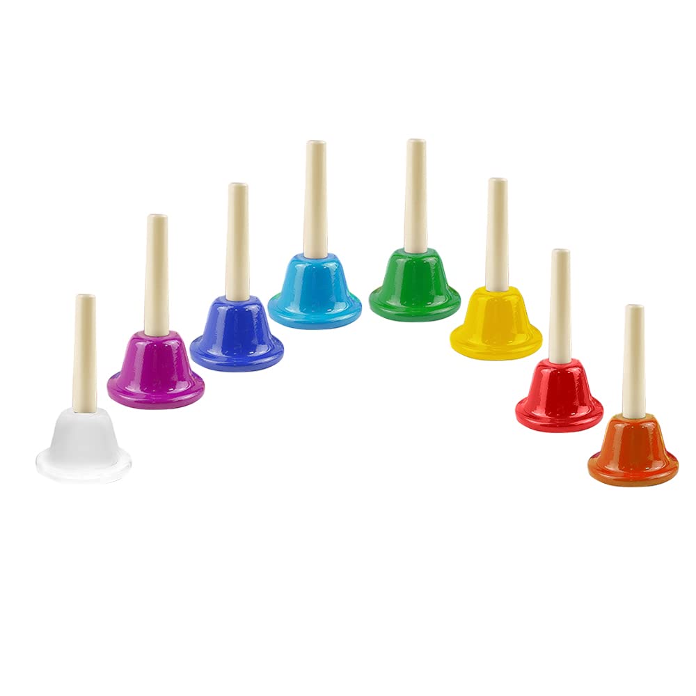 Ennbom Hand Bell Shake 8 Notes Diatonic Metal Hand Bell Kit Rhythm