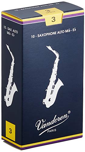 Vandoren Sr213 Alto Sax Traditional Reeds Strength 3 Box Of 10