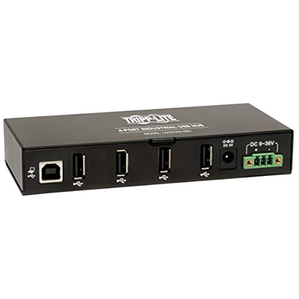 Tripp Lite 4 Port Rugged Industrial Usb 2.0 Hi Speed Hub W 15Kv Esd Immunity And Metal Case, Mountable(U223 004 Ind)