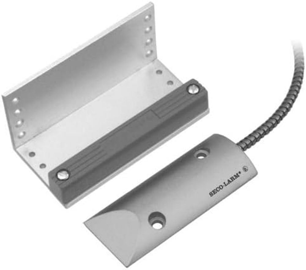 Seco-Larm Sm-226L-3Q Overhead Door Magnetic Contact, 2.75-Inch Gap, Open/Closed Loop Circuits (3 Wires), 24 Armored Wire Leads,