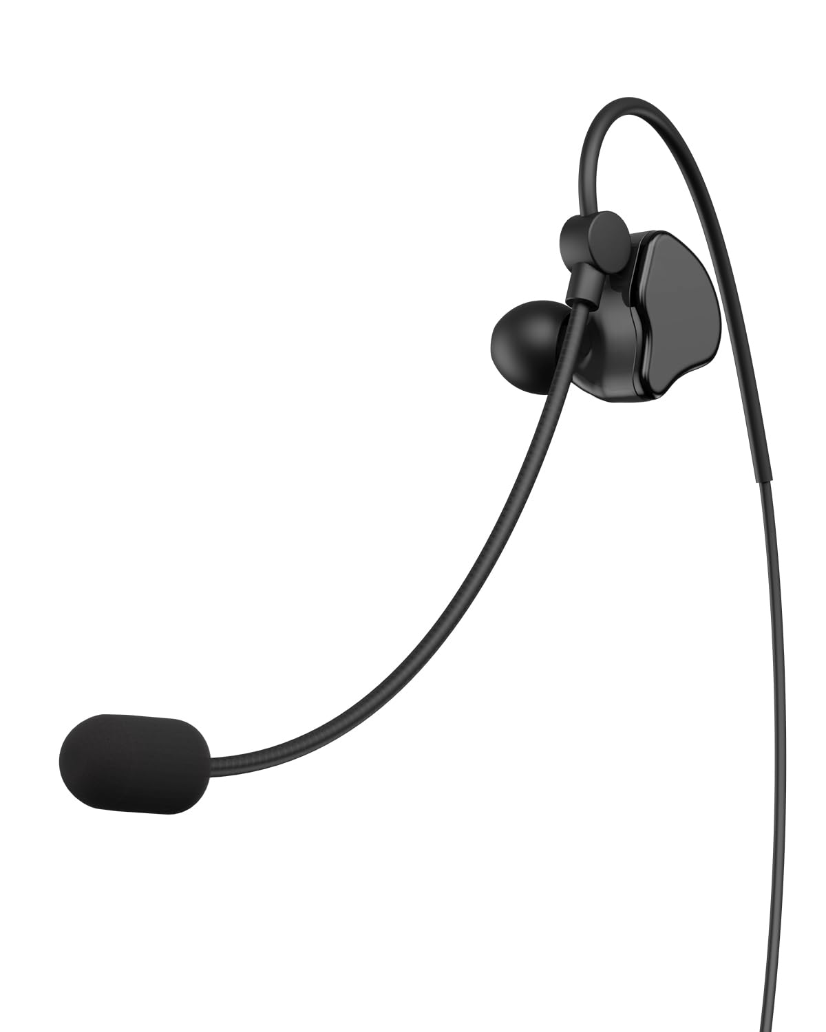 Maxquall Referee Headset Earphone With Mic Professional 1Pc Newly Designed V6 V4 Fbim Football Soccer Coach Judger Arbitration Earhook Earpiece(1Pc L Earpiece)