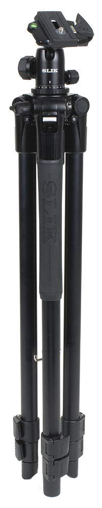 Slik Pro Al 323Bh4 W/Sbh 400 Ball Head For Mirrorless/Dslr Sony Nikon Canon Fuji Cameras And More   Black (613 359)