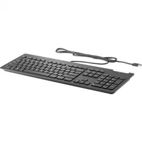 HP Z9H48AT#ABA Business Slim Wired Keyboard USB, Black