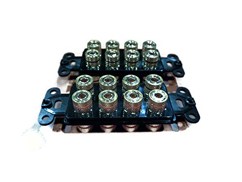Black Speaker Wall Plate 16 Post For 8 Speakers And Color Coded For Home Theater System Dolby Audio Dolby Sound Hdtv By Hookup.Com.
