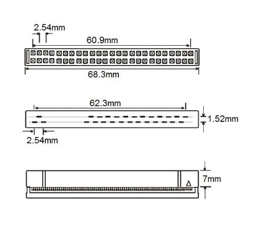 Cablesonline 23 Inch Internal Idc 50 Pin Scsi Drive Extension Ribbon Cable, Fs 008