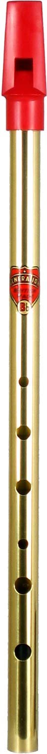 Flageolet Whistle, Gold, Red (6578)