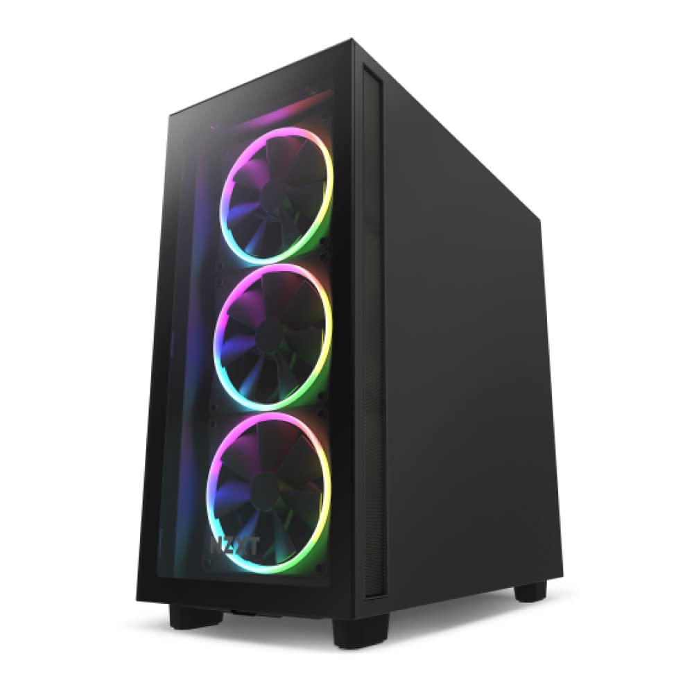 Nzxt F140 Rgb Fans   Rf R14Df B1   Advanced Rgb Lighting Customization   Whisper Quiet Cooling   Twin (Rgb Fan & Controller Incl