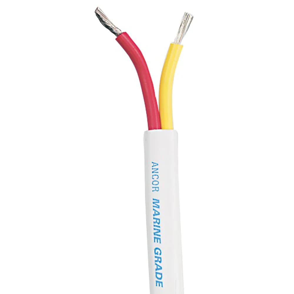 ANCOR MARINE GRADE 124302 Electrical Safety Duplex Tinned Boat Cable (Paddle with 1/4-Inch Tab, Flat, 12-Gauge, 25-Feet)