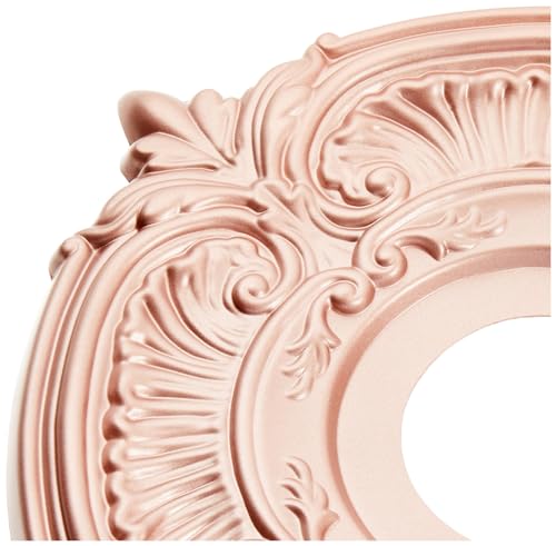 Ekena Millwork 13Od X 3 1/2Id X 3/4P Attica Thermoformed Pvc Ceiling Medallion (Fits Canopies Up To 5), Metallic Copper