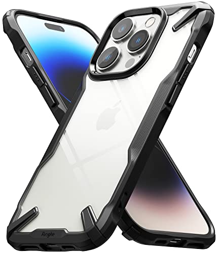 Ringke Fusion X [Anti Scratch Dual Coating] Compatible With Iphone 14 Pro Max Case 6.7 Inches, Augmented Bumper Clear Hard Back