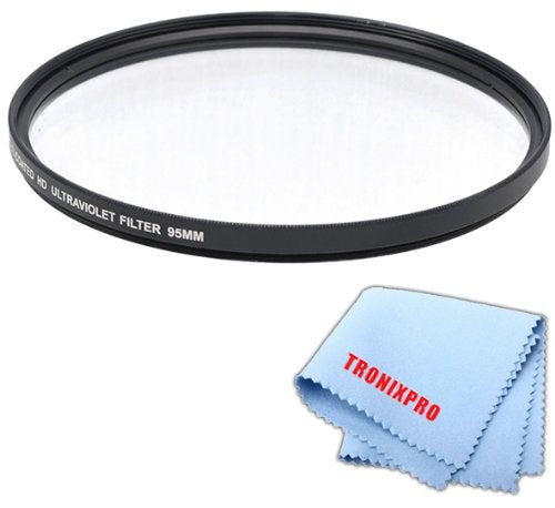 Tronixpro 95Mm Pro Series High Resolution Digital Ultraviolet Uv Protection Filter For Sigma 150 600Mm 50 500Mm, Tamron Sp 150 600Mm F/5 6.3 Di Vc Usd Lens + Microfiber Cloth