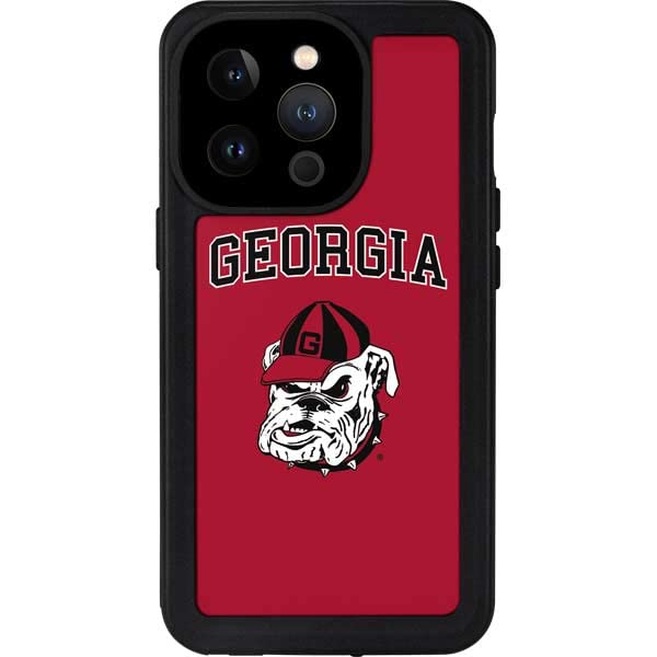 Skinit Waterproof Phone Case Compatible With Iphone 14 Pro   Officially Licensed Georgia Bulldogs Design