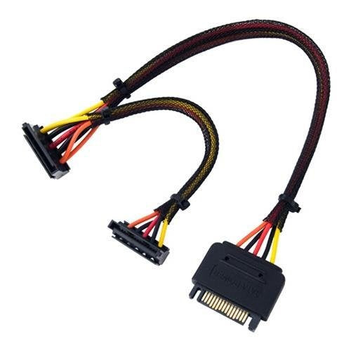Sata Power Cable With 16 Extension, Sleeved Cable