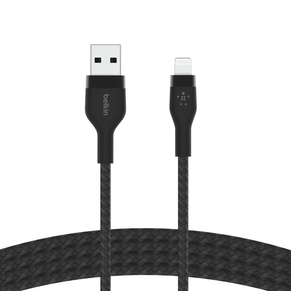 Belkin Boostcharge Pro Flex Braided Usb Type A To Lightning Cable (1M33Ft), Mfi Certified Charging Cable For Iphone 14, 13, 12,