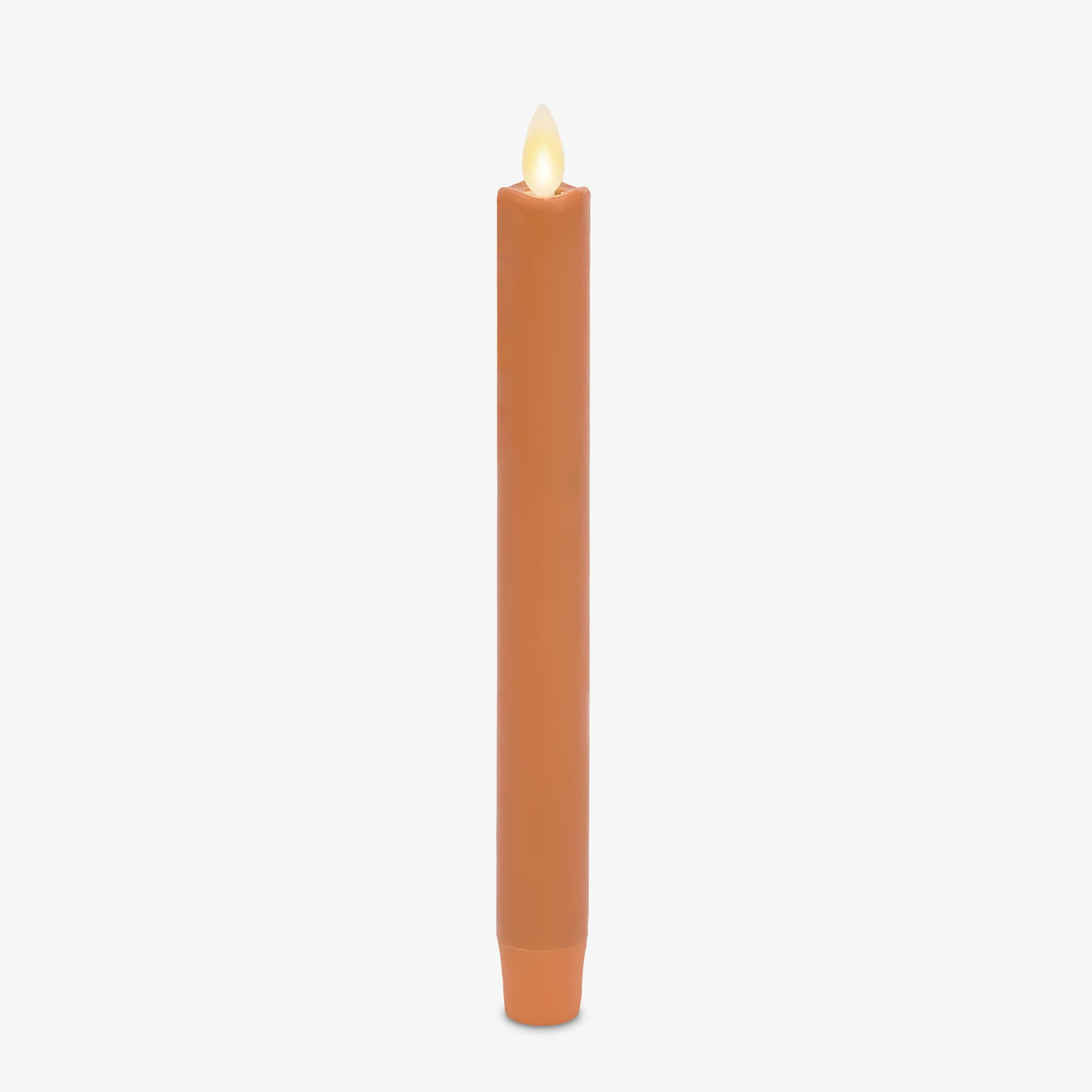 Luminara Harvest Pumpkin Flameless Candle Taper (1'' X 9.5'') Melted Top Real Wax Unscented Remote Ready Timer