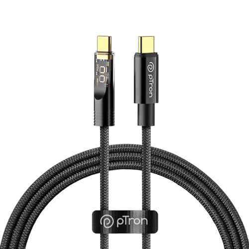 Ptron Solero 80W TypeC To TypeC Fast Charging Usb Cable, Compatible With Samsung, Oneplus, Oppo, Vivo,Xiaomi & Other Devices, 