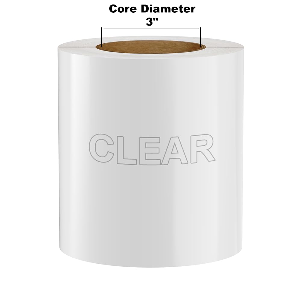 (Discontinued) Kingston Premium Vinyl Label Tape, Clear, 6 x 150 on 3 Core for DuraLabel 9000, LabelTac 9, SafetyPro 9G, VnM 8 