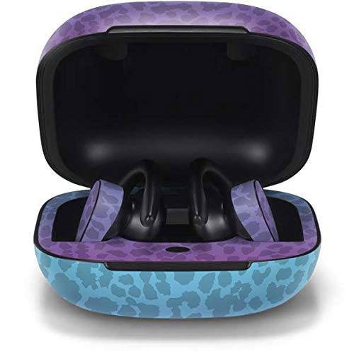 Skinit Decal Audio Skin Compatible With Powerbeats Pro   Cheetah Print Purple And Blue Design