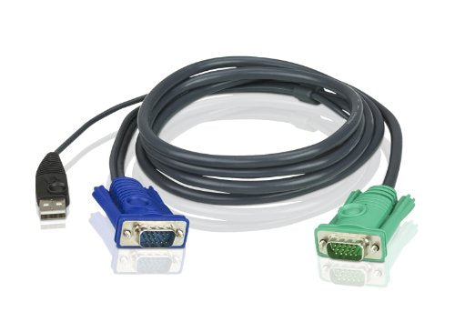 Aten Usb Kvm Cable, Sphd 15 Male To Vga And Usb A 2L5203U, 10 Feet