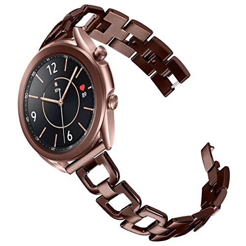 Joyozy Bands For Samsung Galaxy Watch 3 Band 41Mm Mystic Bronze Stainless Steel Metal Galaxy Watch 6/5/4 40Mm 44Mm/Watch 5 Pro 4