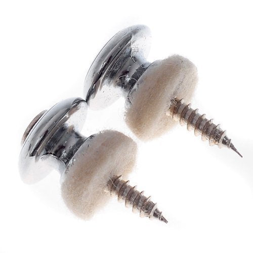 Inovat 2Pcs Mushrooms Head Guitar Strap Buttons Strap Locks Chrome Guitar Parts
