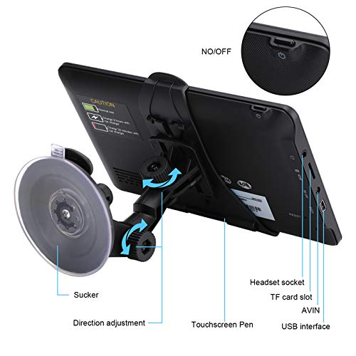 Gps Navigation For Car , Latest 2023 Map,7 Inch Touch Screen Real Voice Spoken Turn By Turn Direction Reminding Navigation Syste