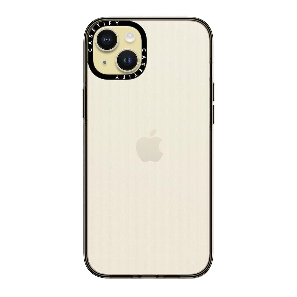 Casetify Compact Case For Iphone 15 Plus [2X Military Grade Drop Tested / 4Ft Drop Protection]   Clear Black