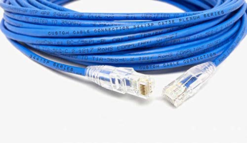 75Ft Blue Cat5E Plenum Rated Patch Cable