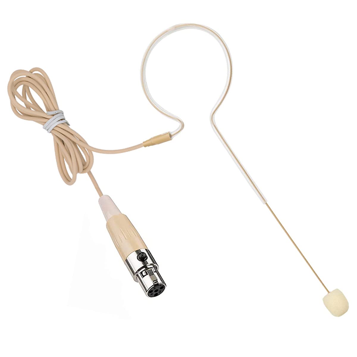 XGWTH Headset Microphone Single Ear Earset Headworn Over Ear Hanging Condenser Omnidirectional Mic Compatible with Shure Wireles