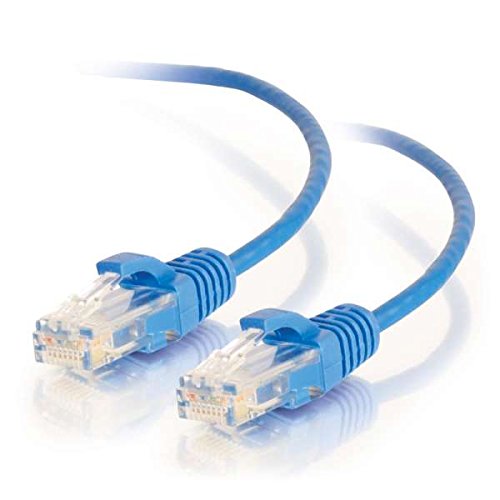 C2G 01077 Cat6 Cable   Snagless Unshielded Slim Ethernet Network Patch Cable, Blue (4 Feet, 1.21 Meters)
