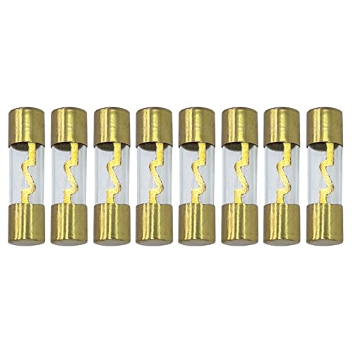 A.A Agu Fuse Multi Pack 10A, 20A, 30A, 40, 50A, 60A, 80A, 100A, Gold Glass Inline For Car/Auto/Marine Audio Stereo Amplifier Pow