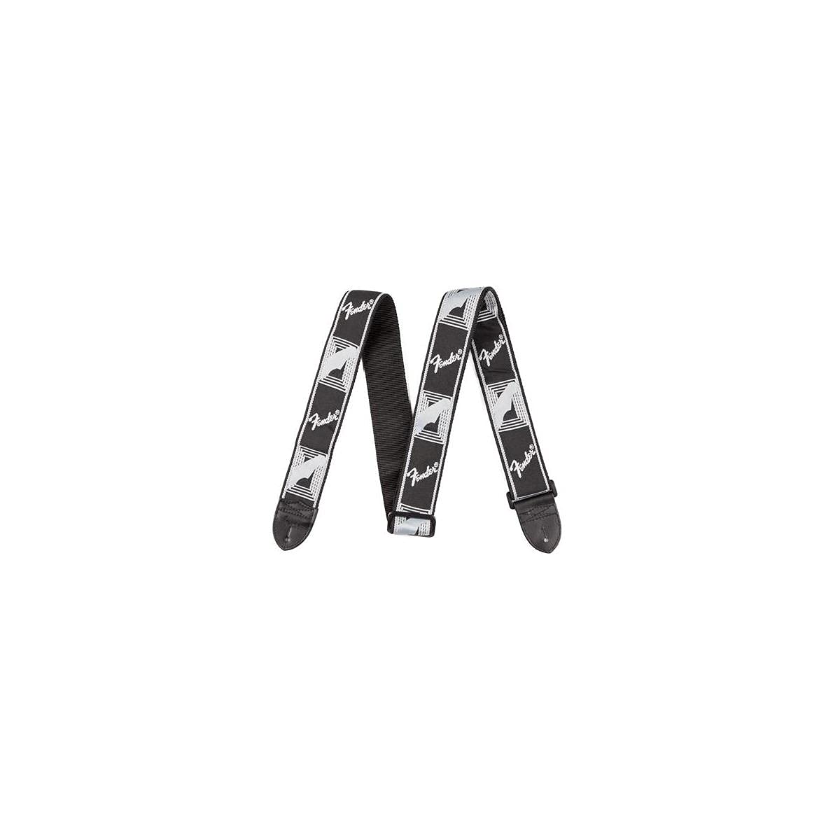 Fender Monogrammed Guitar Strap, 2In, Black/Light Grey/Dark Grey