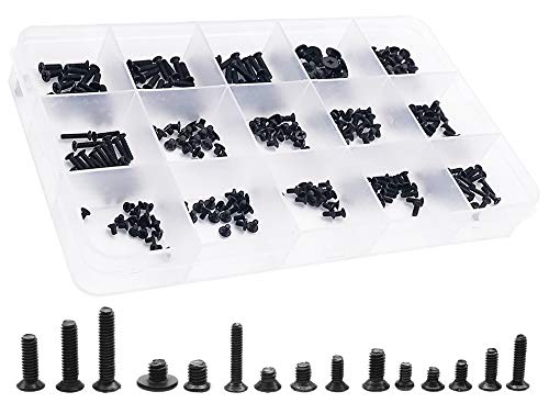 Qteatak 300Pcs Black Laptop Notebook Computer Replacement Screws Kit For Lenovo Toshiba Gateway Samsung Hp Ibm Dell Sony Acer As