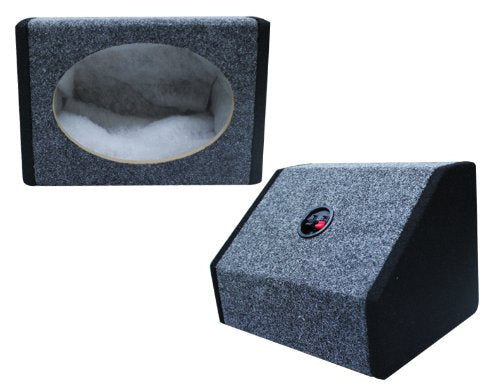 Absolute Usa 6X9Pkbg 6 X 9 Inches Angled/Wedge Box Speakers, Set Of Two (Black/Grey)