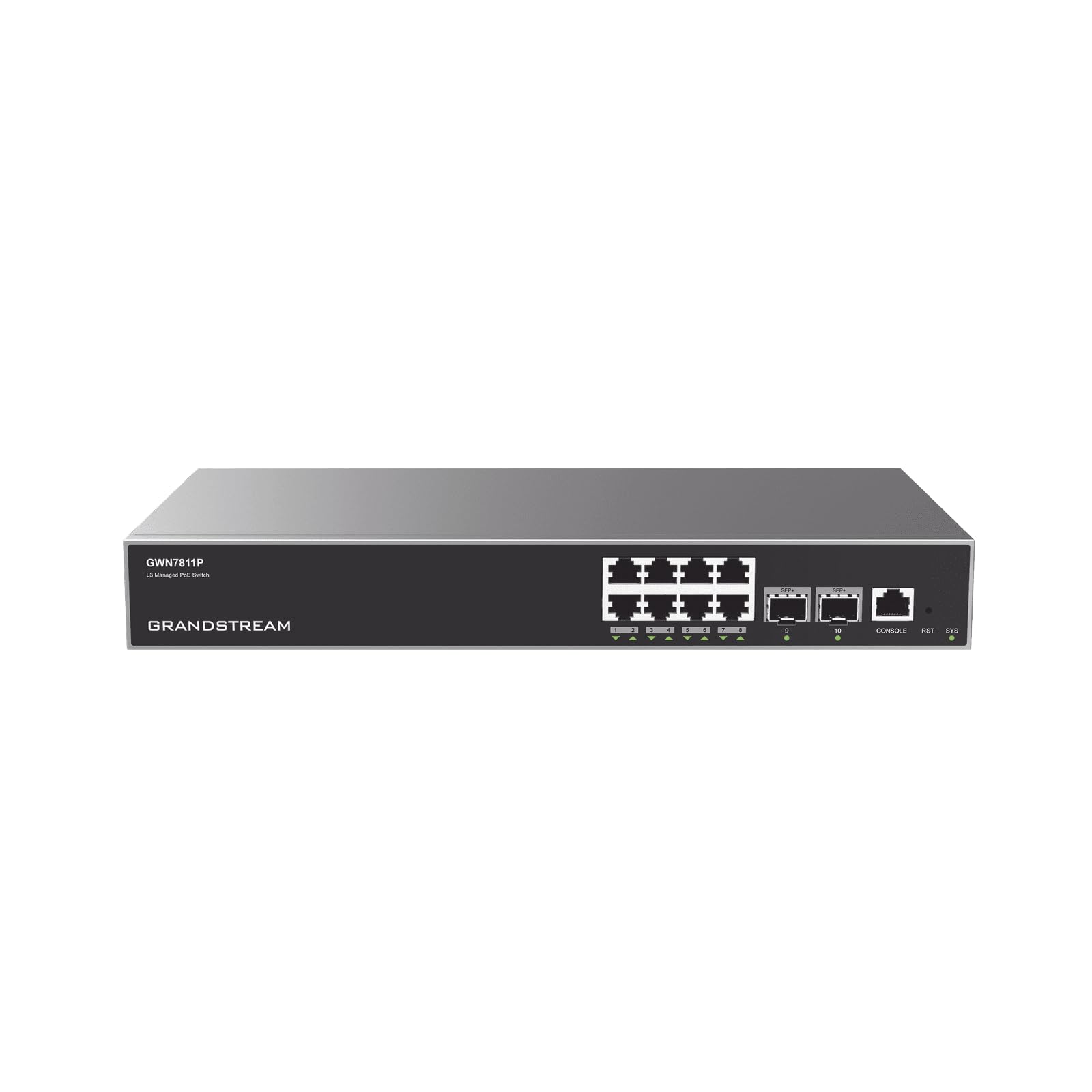 Grandstream GWN7811P | 8-Port Gigabit Ethernet Layer 3 Managed PoE Switch