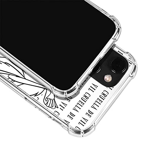 Skinit Clear Phone Case Compatible With Iphone 13 Mini   Officially Licensed Disney Cruella De Vil Black And White Design