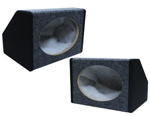 Absolute Usa 6X9Pkbg 6 X 9 Inches Angled/Wedge Box Speakers, Set Of Two (Black/Grey)