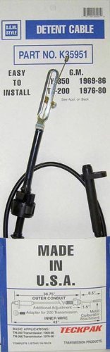 Teckpak Usa Gm Th 350 & Th 200 Detent Cable 1976 86