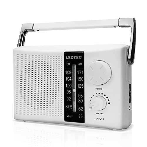 Leotec Am Fm Radio Transistor Radio Battery Or Ac Powered With Excellent Reception,Good Sounds Large Speakers,Big And Precise Tu